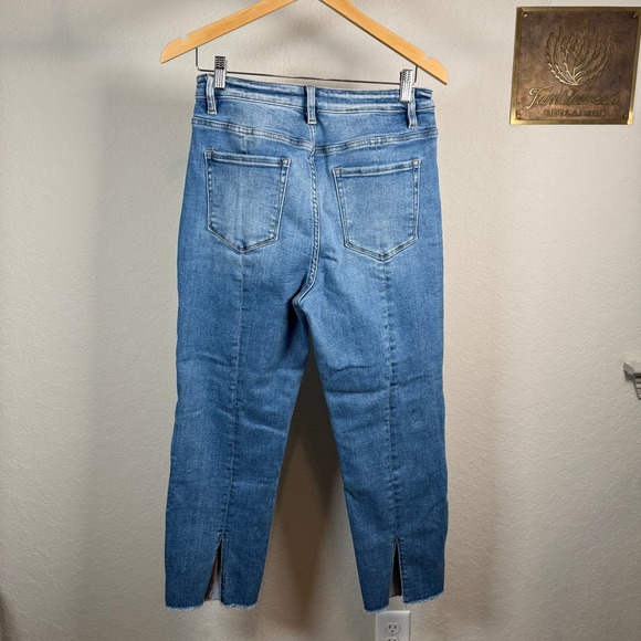 Flying Monkey High Rise Cropped Jeans Distressed Raw Hem Women's Size 30 - Picture 8 of 9